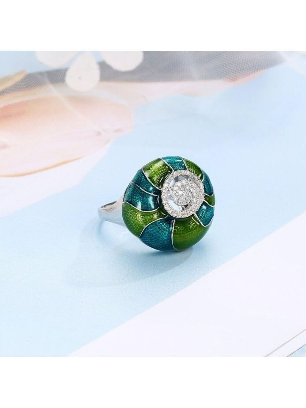 Enamel Statement Ring - Picture 2 of 4